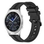 สายรัดนาฬิกาซิลิโคนลายเส้นเว้าขนาด 22 มม. สำหรับ Samsung Galaxy Watch3 ขนาด 45 มม., สำหรับ Samsung Galaxy Watch ขนาด 46 มม., สำหรับ Samsung Gear S3 Classic, สำหรับ Samsung Gear S3 Frontier