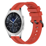 สายรัดนาฬิกาซิลิโคนลายเส้นเว้าขนาด 22 มม. สำหรับ Samsung Galaxy Watch3 ขนาด 45 มม., สำหรับ Samsung Galaxy Watch ขนาด 46 มม., สำหรับ Samsung Gear S3 Classic, สำหรับ Samsung Gear S3 Frontier