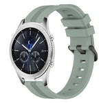 สายรัดนาฬิกาซิลิโคนลายเส้นเว้าขนาด 22 มม. สำหรับ Samsung Galaxy Watch3 ขนาด 45 มม., สำหรับ Samsung Galaxy Watch ขนาด 46 มม., สำหรับ Samsung Gear S3 Classic, สำหรับ Samsung Gear S3 Frontier