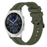 สายรัดนาฬิกาซิลิโคนลายเส้นเว้าขนาด 22 มม. สำหรับ Samsung Galaxy Watch3 ขนาด 45 มม., สำหรับ Samsung Galaxy Watch ขนาด 46 มม., สำหรับ Samsung Gear S3 Classic, สำหรับ Samsung Gear S3 Frontier