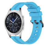 สายรัดนาฬิกาซิลิโคนลายเส้นเว้าขนาด 22 มม. สำหรับ Samsung Galaxy Watch3 ขนาด 45 มม., สำหรับ Samsung Galaxy Watch ขนาด 46 มม., สำหรับ Samsung Gear S3 Classic, สำหรับ Samsung Gear S3 Frontier
