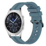 สายรัดนาฬิกาซิลิโคนลายเส้นเว้าขนาด 22 มม. สำหรับ Samsung Galaxy Watch3 ขนาด 45 มม., สำหรับ Samsung Galaxy Watch ขนาด 46 มม., สำหรับ Samsung Gear S3 Classic, สำหรับ Samsung Gear S3 Frontier