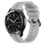 สายรัดนาฬิกาซิลิโคนลายเส้นเว้าขนาด 22 มม. สำหรับ Samsung Galaxy Watch3 ขนาด 45 มม., สำหรับ Samsung Galaxy Watch ขนาด 46 มม., สำหรับ Samsung Gear S3 Classic, สำหรับ Samsung Gear S3 Frontier