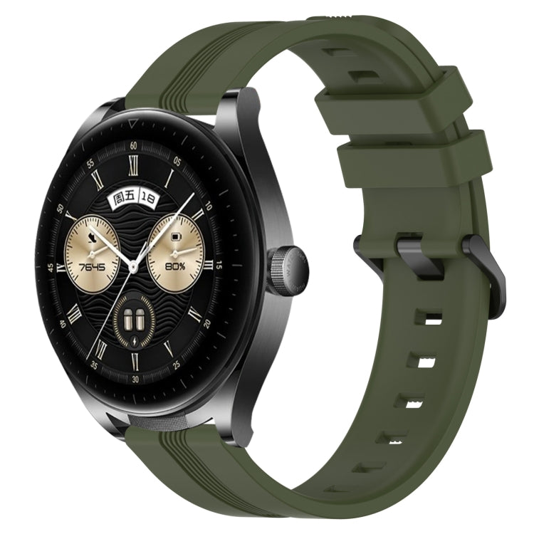 22mm Concave Striped Slicone Watch Band, For Huawei Watch GT3 Pro 46mm, For Huawei Watch Buds, For Huawei Watch 3 Pro New, For Huawei Watch GT3 46mm
