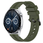 22mm Concave Striped Slicone Watch Band, For Huawei Watch GT3 Pro 46mm, For Huawei Watch Buds, For Huawei Watch 3 Pro New, For Huawei Watch GT3 46mm