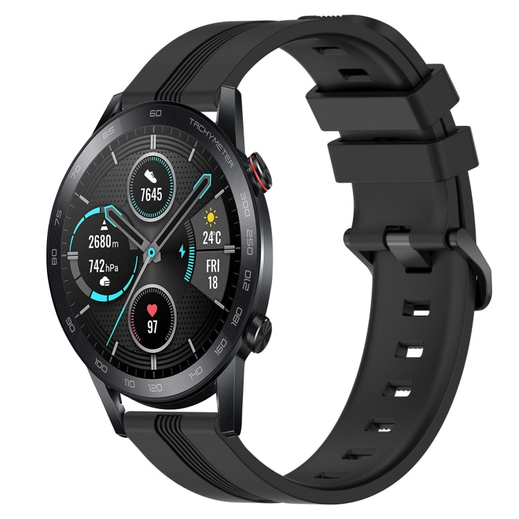 22mm Concave Striped Slicone Watch Band, For Honor Magic Watch 2 46mm, For Honor Watch Dream, For Huawei Watch GT3 SE