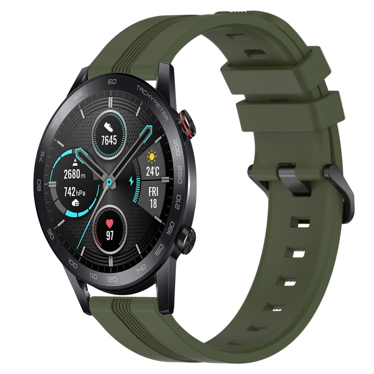 22mm Concave Striped Slicone Watch Band, For Honor Magic Watch 2 46mm, For Honor Watch Dream, For Huawei Watch GT3 SE