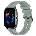 20mm Concave Striped Slicone Watch Band, For Amazfit GTS 4, For Amazfit GTS 3, For Amazfit GTS 2E, For Amazfit GTS 2 Mini