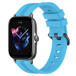 20mm Concave Striped Slicone Watch Band, For Amazfit GTS 4, For Amazfit GTS 3, For Amazfit GTS 2E, For Amazfit GTS 2 Mini