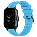 20mm Concave Striped Slicone Watch Band, For Amazfit GTS 4, For Amazfit GTS 3, For Amazfit GTS 2E, For Amazfit GTS 2 Mini