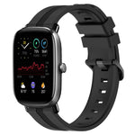 20mm Concave Striped Slicone Watch Band, For Amazfit GTS 4, For Amazfit GTS 3, For Amazfit GTS 2E, For Amazfit GTS 2 Mini