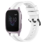 20mm Concave Striped Slicone Watch Band, For Garmin Forerunner 55, For Garmin Venu, For Garmin Venu SQ, For Garmin Garminmove Luxe