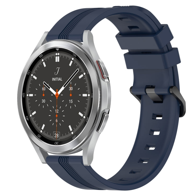 20mm Concave Striped Slicone Watch Band, For Samsung Galaxy Watch4 44mm, For Samsung Galaxy Watch4 40mm, For Samsung  Galaxy Watch 4 Classic 42mm, For Samsung  Galaxy Watch 4 Classic 46mm