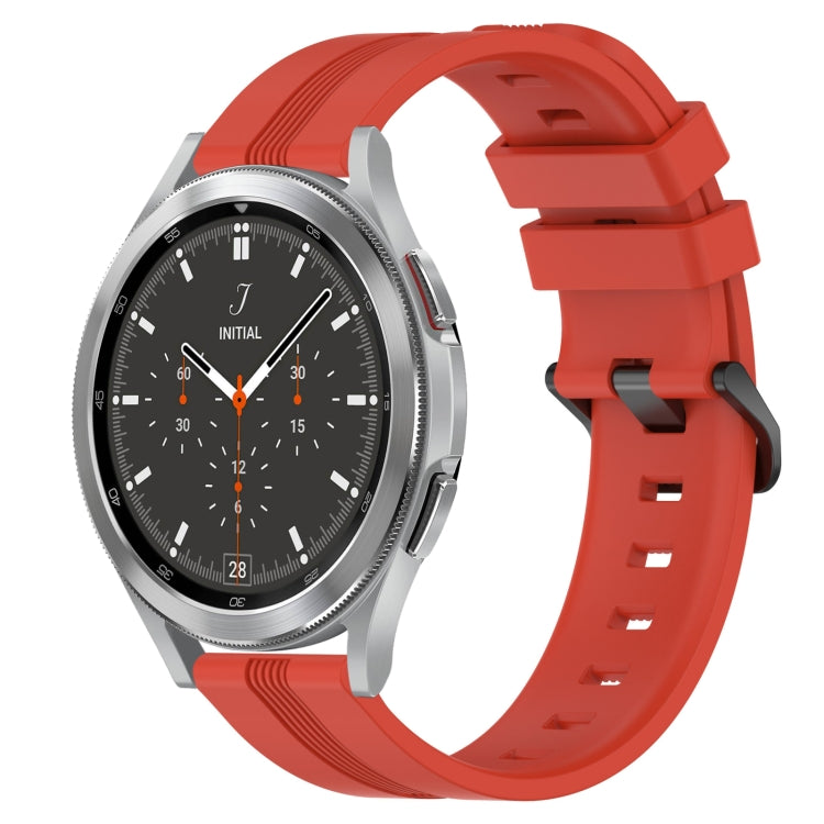 20mm Concave Striped Slicone Watch Band, For Samsung Galaxy Watch4 44mm, For Samsung Galaxy Watch4 40mm, For Samsung  Galaxy Watch 4 Classic 42mm, For Samsung  Galaxy Watch 4 Classic 46mm
