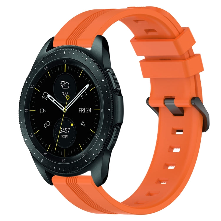 20mm Concave Striped Slicone Watch Band, For Samsung Galaxy Watch Active 2 40mm, For Samsung Galaxy Watch Active 2 44mm, For Samsung Galaxy Watch 42mm, For Samsung Galaxy Watch 6 44mm