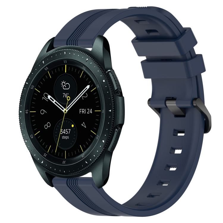 20mm Concave Striped Slicone Watch Band, For Samsung Galaxy Watch Active 2 40mm, For Samsung Galaxy Watch Active 2 44mm, For Samsung Galaxy Watch 42mm, For Samsung Galaxy Watch 6 44mm