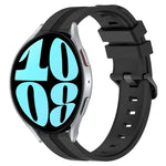 สายรัดนาฬิกาซิลิโคนลายเส้นเว้าขนาด 20 มม. สำหรับ Samsung Galaxy Watch 6 ขนาด 40 มม., สำหรับ Samsung Galaxy Watch 6 Classic ขนาด 43 มม.