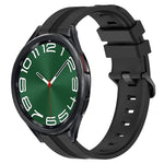 สายรัดนาฬิกาซิลิโคนลายเส้นเว้าขนาด 20 มม. สำหรับ Samsung Galaxy Watch 6 ขนาด 40 มม., สำหรับ Samsung Galaxy Watch 6 Classic ขนาด 43 มม.