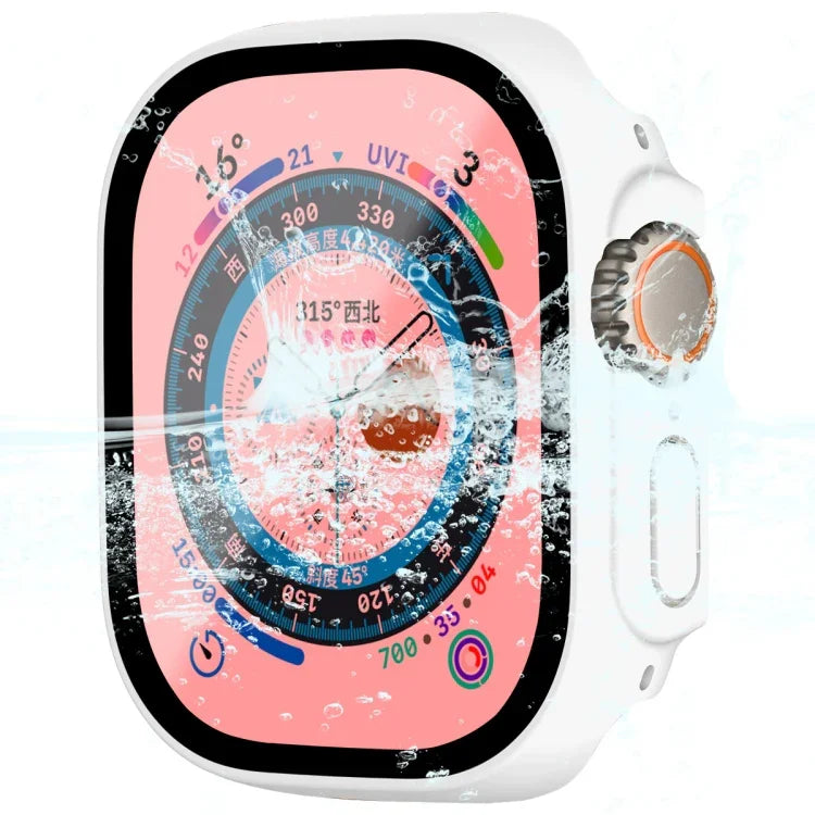 สำหรับ Apple Watch Ultra 3 / 2 / 1 49 มม. เคสกรอบ PC กันน้ำ ENKAY Hat-Prince ครอบคลุมเต็มรูปแบบ + กระจกนิรภัย 9H