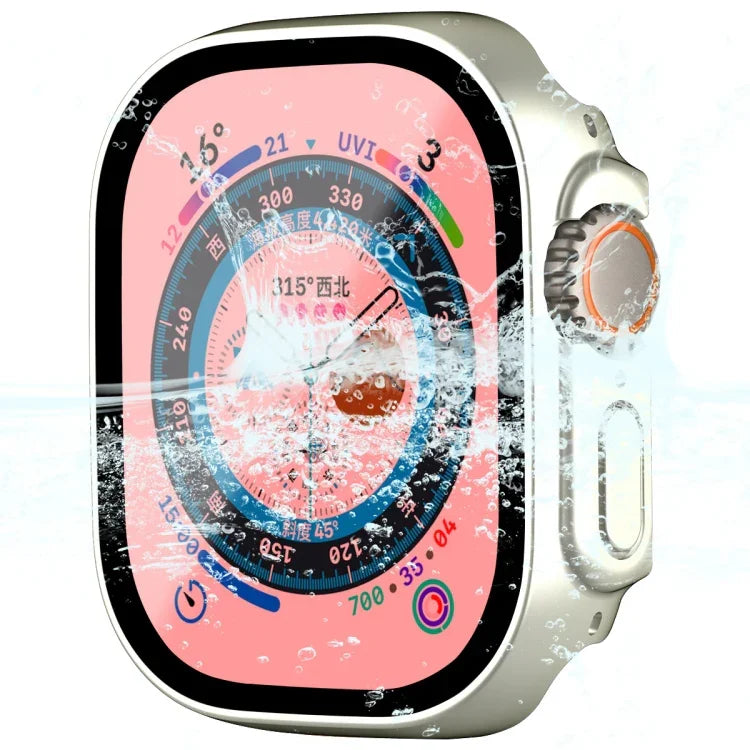 สำหรับ Apple Watch Ultra 3 / 2 / 1 49 มม. เคสกรอบ PC กันน้ำ ENKAY Hat-Prince ครอบคลุมเต็มรูปแบบ + กระจกนิรภัย 9H