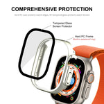 สำหรับ Apple Watch Ultra 3 / 2 / 1 49 มม. เคสกรอบ PC กันน้ำ ENKAY Hat-Prince ครอบคลุมเต็มรูปแบบ + กระจกนิรภัย 9H