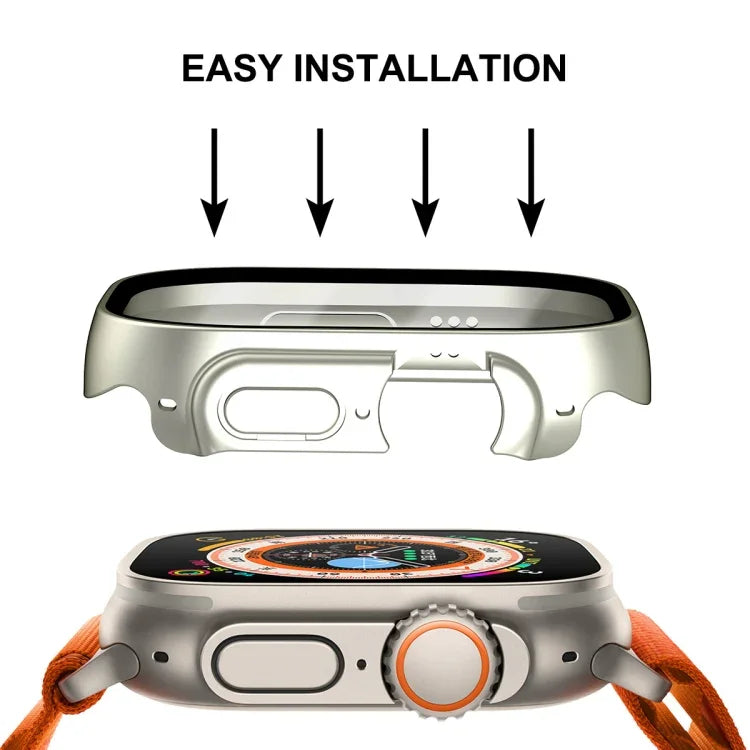 สำหรับ Apple Watch Ultra 3 / 2 / 1 49 มม. เคสกรอบ PC กันน้ำ ENKAY Hat-Prince ครอบคลุมเต็มรูปแบบ + กระจกนิรภัย 9H