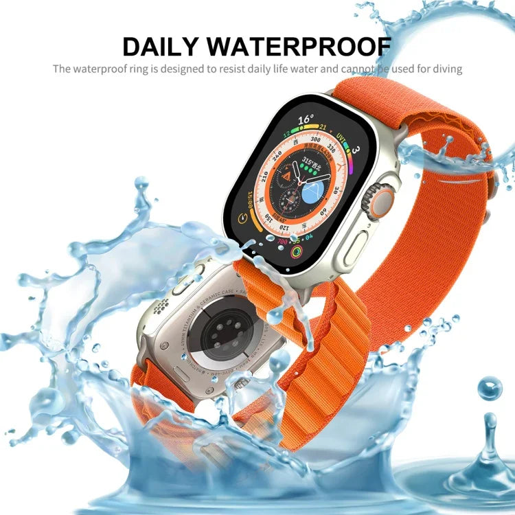 สำหรับ Apple Watch Ultra 3 / 2 / 1 49 มม. เคสกรอบ PC กันน้ำ ENKAY Hat-Prince ครอบคลุมเต็มรูปแบบ + กระจกนิรภัย 9H
