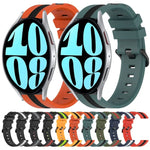 สายรัดนาฬิกาซิลิโคนสองสีแนวตั้ง 20 มม. สำหรับ Samsung Galaxy Watch 6 40 มม. / สำหรับ Samsung Galaxy Watch 6 Classic 43 มม.