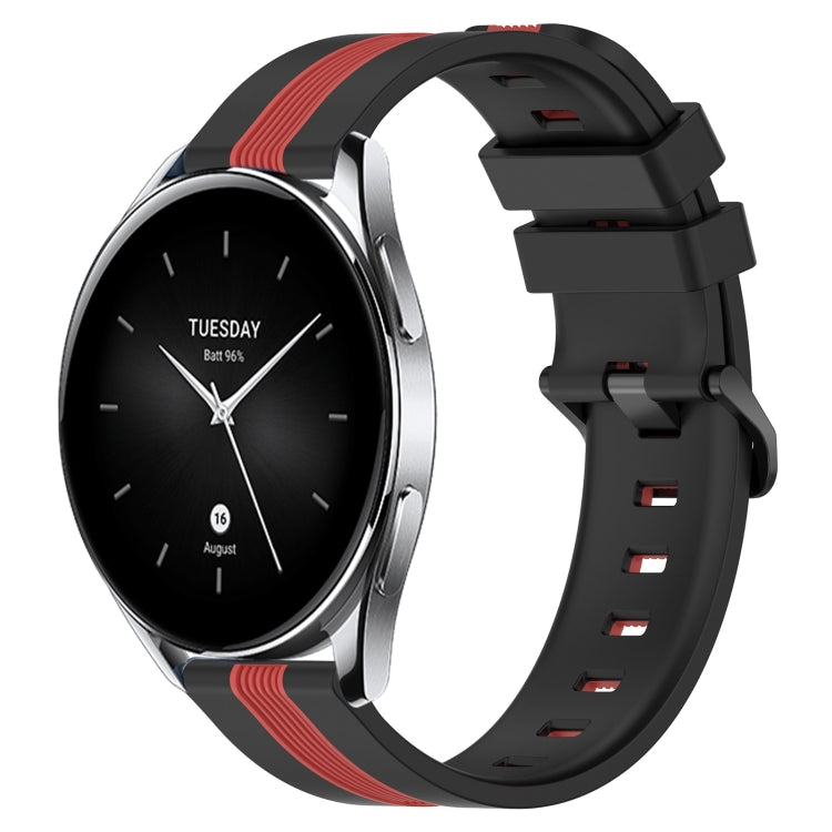 22mm Vertical Two-Color Silicone Watch Band, For Xiaomi MI Watch S2 42mm, For Xiaomi MI Watch S2 46mm