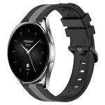 22mm Vertical Two-Color Silicone Watch Band, For Xiaomi MI Watch S2 42mm, For Xiaomi MI Watch S2 46mm