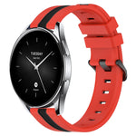 22mm Vertical Two-Color Silicone Watch Band, For Xiaomi MI Watch S2 42mm, For Xiaomi MI Watch S2 46mm