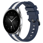 22mm Vertical Two-Color Silicone Watch Band, For Xiaomi MI Watch S2 42mm, For Xiaomi MI Watch S2 46mm