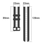 22mm Vertical Two-Color Silicone Watch Band, For Xiaomi MI Watch S2 42mm, For Xiaomi MI Watch S2 46mm