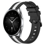 22mm Vertical Two-Color Silicone Watch Band, For Xiaomi MI Watch S2 42mm, For Xiaomi MI Watch S2 46mm