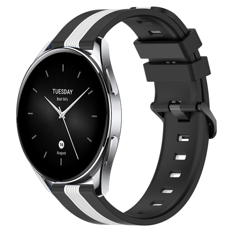 22mm Vertical Two-Color Silicone Watch Band, For Xiaomi MI Watch S2 42mm, For Xiaomi MI Watch S2 46mm