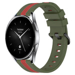 22mm Vertical Two-Color Silicone Watch Band, For Xiaomi MI Watch S2 42mm, For Xiaomi MI Watch S2 46mm
