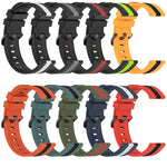 สายรัดนาฬิกาซิลิโคนสองสีแนวตั้งขนาด 22 มม. สำหรับ Samsung Galaxy Watch3 ขนาด 45 มม., สำหรับ Samsung Galaxy Watch ขนาด 46 มม., สำหรับ Samsung Gear S3 Classic, สำหรับ Samsung Gear S3 Frontier