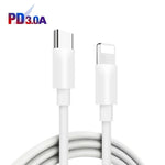 PD04 Type-C + USB Mobile Phone Charger with Type-C to 8 Pin Cable, UK Plug, UK Plug + Type-C to 8 Pin Cable