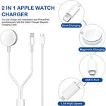 สายชาร์จแม่เหล็ก USB 2 in 1 สำหรับ Apple Watch Series & iPhone ความยาว 1.2 ม., DS-XB015