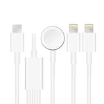สายชาร์จแม่เหล็ก 3 in 1 Type-C 4 ฟุต/1.2 ม. สำหรับ Apple Watch Series & iPhone, DS-XB019