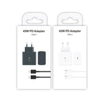 ที่ชาร์จเร็ว M135 45W พอร์ต USB-C / Type-C พร้อมสาย Type-C 5A Type-C to Type-C, ปลั๊ก EU, ปลั๊ก EU + สาย Type-C