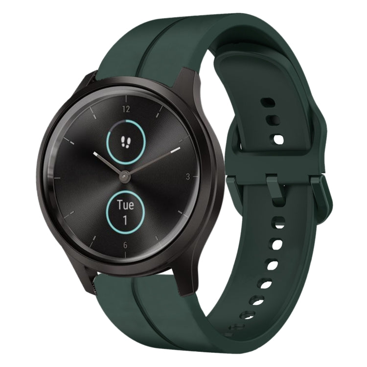 20mm Loop Silicone Watch Band, For Garminmove Style, For Garmin Forerunner 645 Music, For Garmin Forerunner Sq2, For Garmin Forerunner Sq2 Music