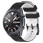 สายรัดนาฬิกาซิลิโคนลายฟุตบอลสองสี 22 มม. สำหรับ Samsung Galaxy Watch3 45 มม., Samsung Galaxy Watch 46 มม., Samsung Gear S3 Classic, Samsung Gear S3 Frontier