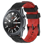 สายรัดนาฬิกาซิลิโคนลายฟุตบอลสองสี 22 มม. สำหรับ Samsung Galaxy Watch3 45 มม., Samsung Galaxy Watch 46 มม., Samsung Gear S3 Classic, Samsung Gear S3 Frontier
