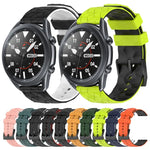 สายรัดนาฬิกาซิลิโคนลายฟุตบอลสองสี 22 มม. สำหรับ Samsung Galaxy Watch3 45 มม., Samsung Galaxy Watch 46 มม., Samsung Gear S3 Classic, Samsung Gear S3 Frontier