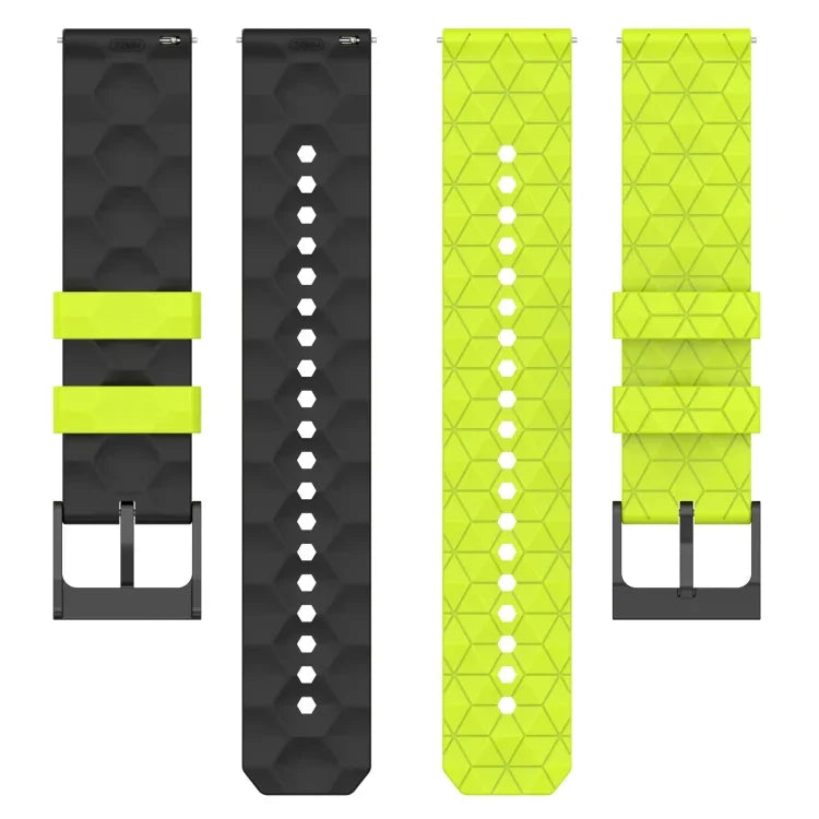 สายรัดนาฬิกาซิลิโคนลายฟุตบอลสองสี 22 มม. สำหรับ Samsung Galaxy Watch3 45 มม., Samsung Galaxy Watch 46 มม., Samsung Gear S3 Classic, Samsung Gear S3 Frontier