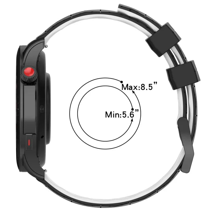 สายรัดนาฬิกาซิลิโคนลายฟุตบอลสองสี 22 มม. สำหรับ Samsung Galaxy Watch3 45 มม., Samsung Galaxy Watch 46 มม., Samsung Gear S3 Classic, Samsung Gear S3 Frontier