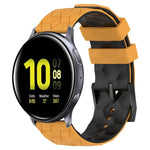 สายรัดนาฬิกาซิลิโคนลายฟุตบอลสองสี 20 มม. สำหรับ Samsung Galaxy Watch Active 2 44 มม., Samsung Galaxy Watch 42 มม.