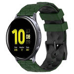 สายรัดนาฬิกาซิลิโคนลายฟุตบอลสองสี 20 มม. สำหรับ Samsung Galaxy Watch Active 2 44 มม., Samsung Galaxy Watch 42 มม.