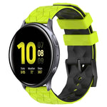 สายรัดนาฬิกาซิลิโคนลายฟุตบอลสองสี 20 มม. สำหรับ Samsung Galaxy Watch Active 2 44 มม., Samsung Galaxy Watch 42 มม.